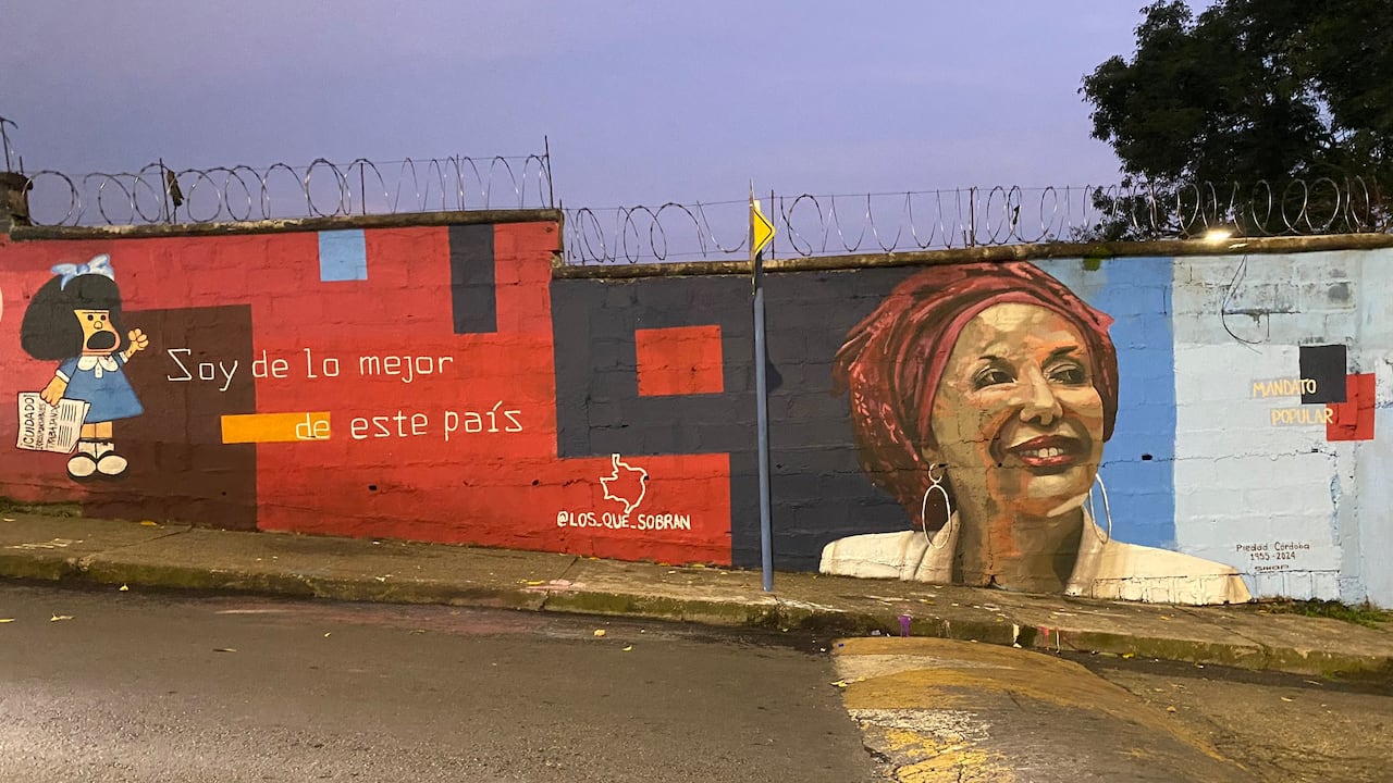 El mural fue hecho en homenaje a una de las políticas colombianas más influyentes del último tiempo.