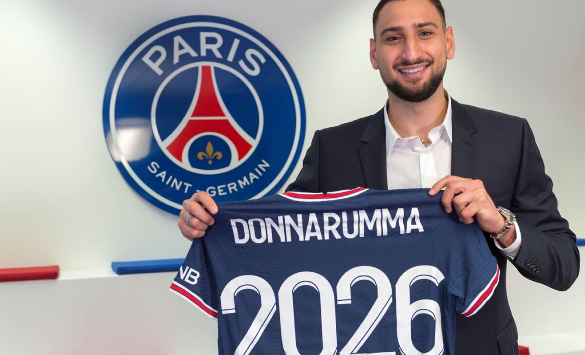Donnaruma en su presentación con PSG