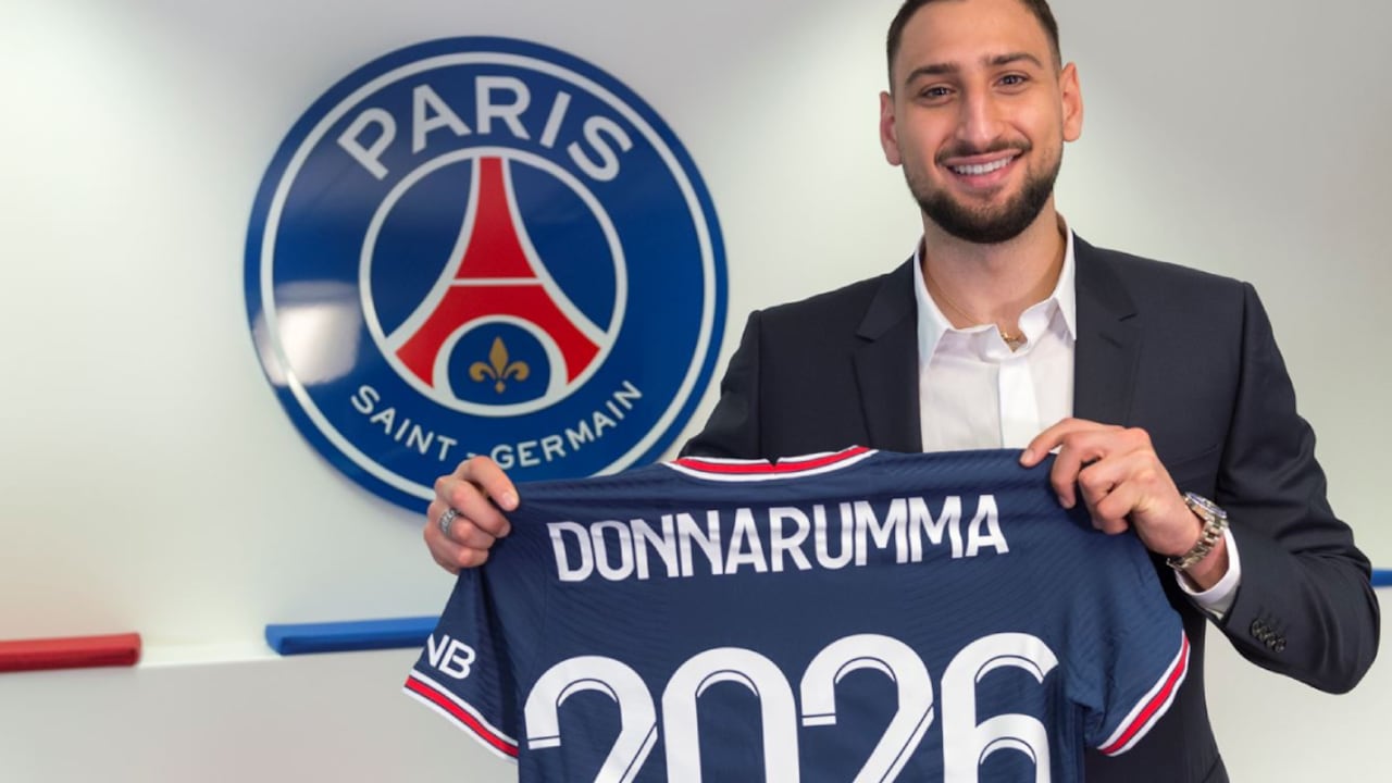 Donnaruma en su presentación con PSG