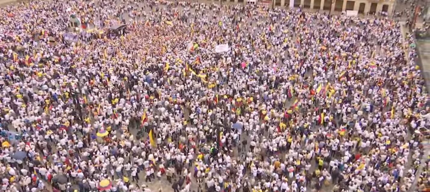 Marcha del silencio en la Plaza de Bolívar