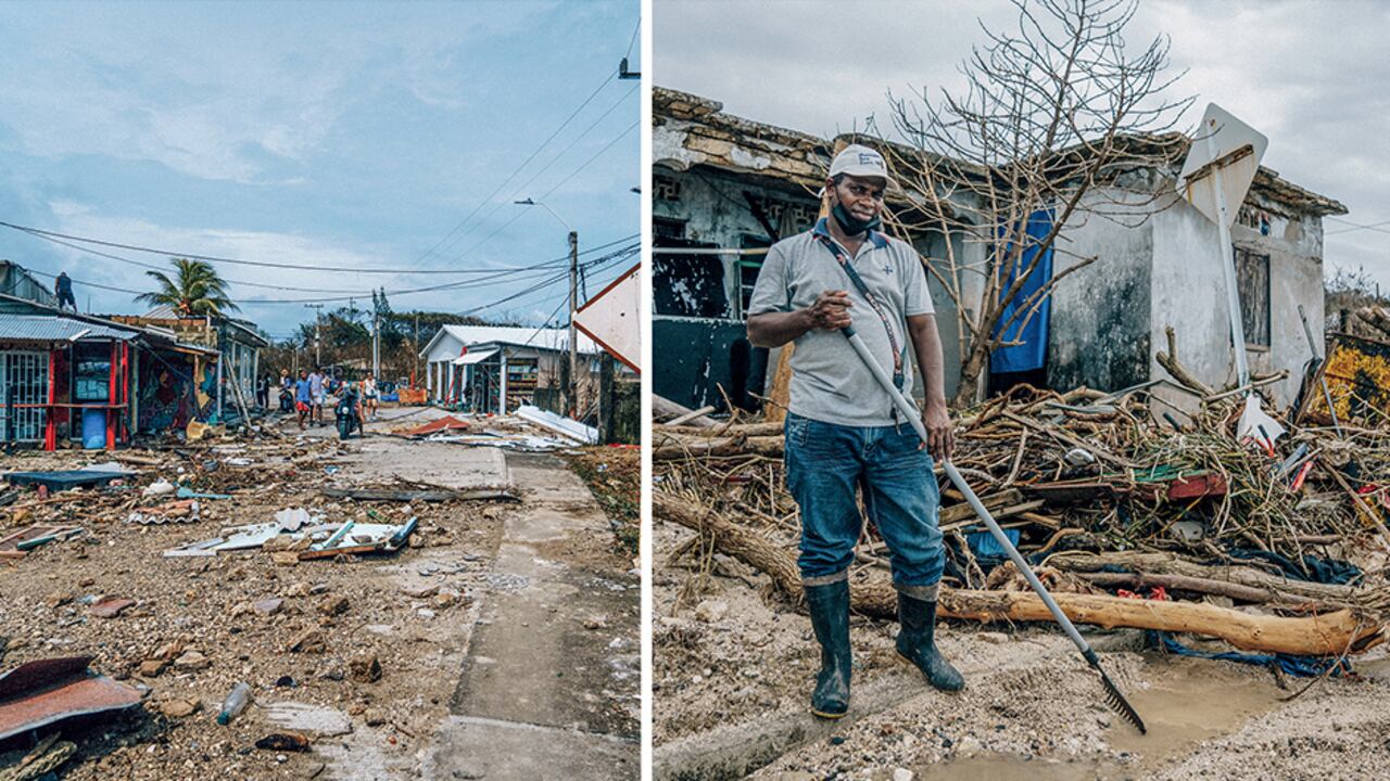 Unas 50 toneladas de escombros han sido recogidas en Providencia, tras el devastador paso del huracán Iota.
