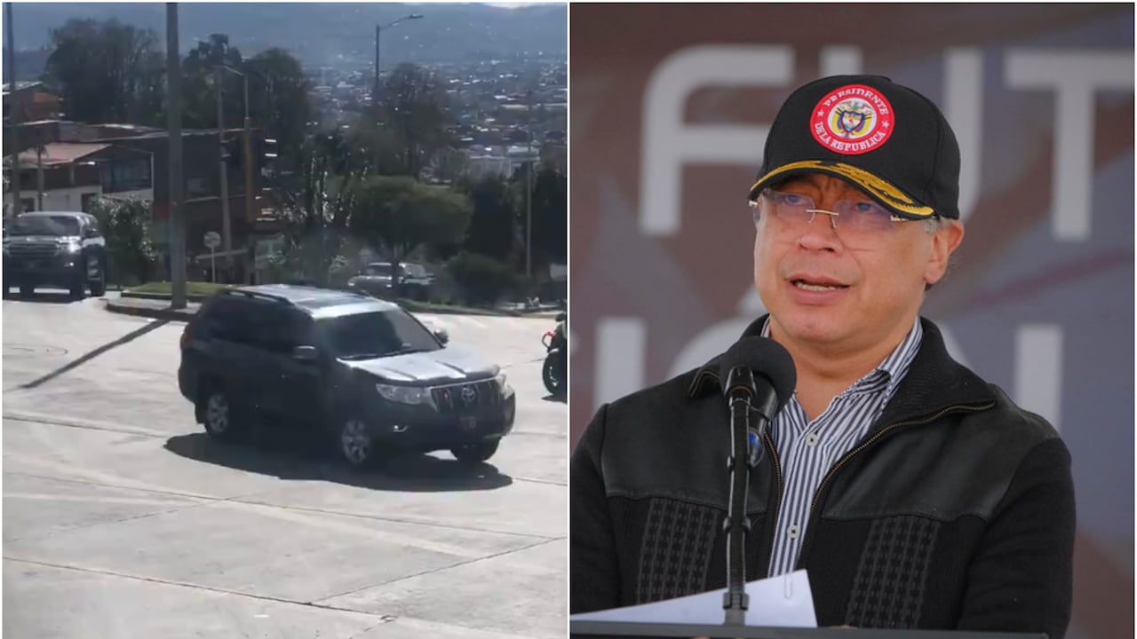 Gustavo Petro y la caravana presidencial