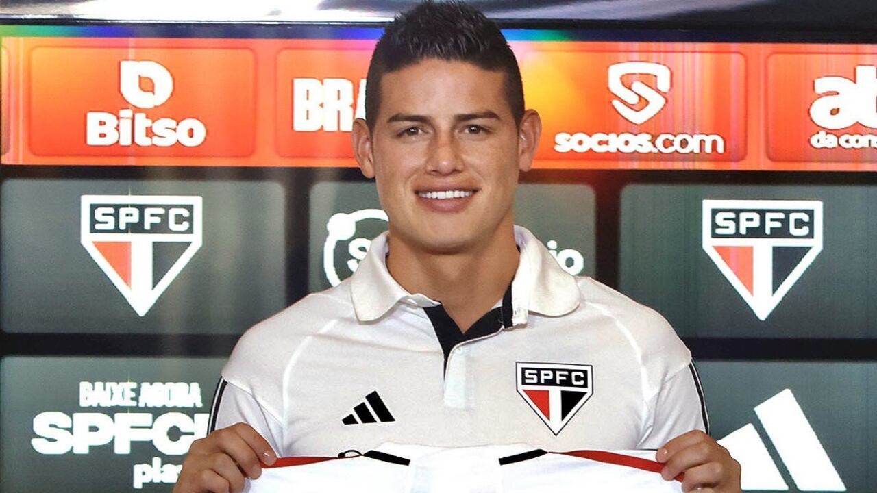 El volante James Rodríguez fue presentado por Sao Paulo.