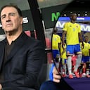 Néstor Lorenzo (izq.), entrenador de la Selección Colombia, podría tener otro lesionado para la próxima fecha Fifa, además de Luis Díaz (der.).