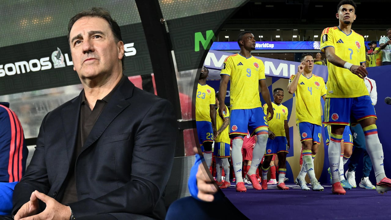 Néstor Lorenzo (izq.), entrenador de la Selección Colombia, podría tener otro lesionado para la próxima fecha Fifa, además de Luis Díaz (der.).