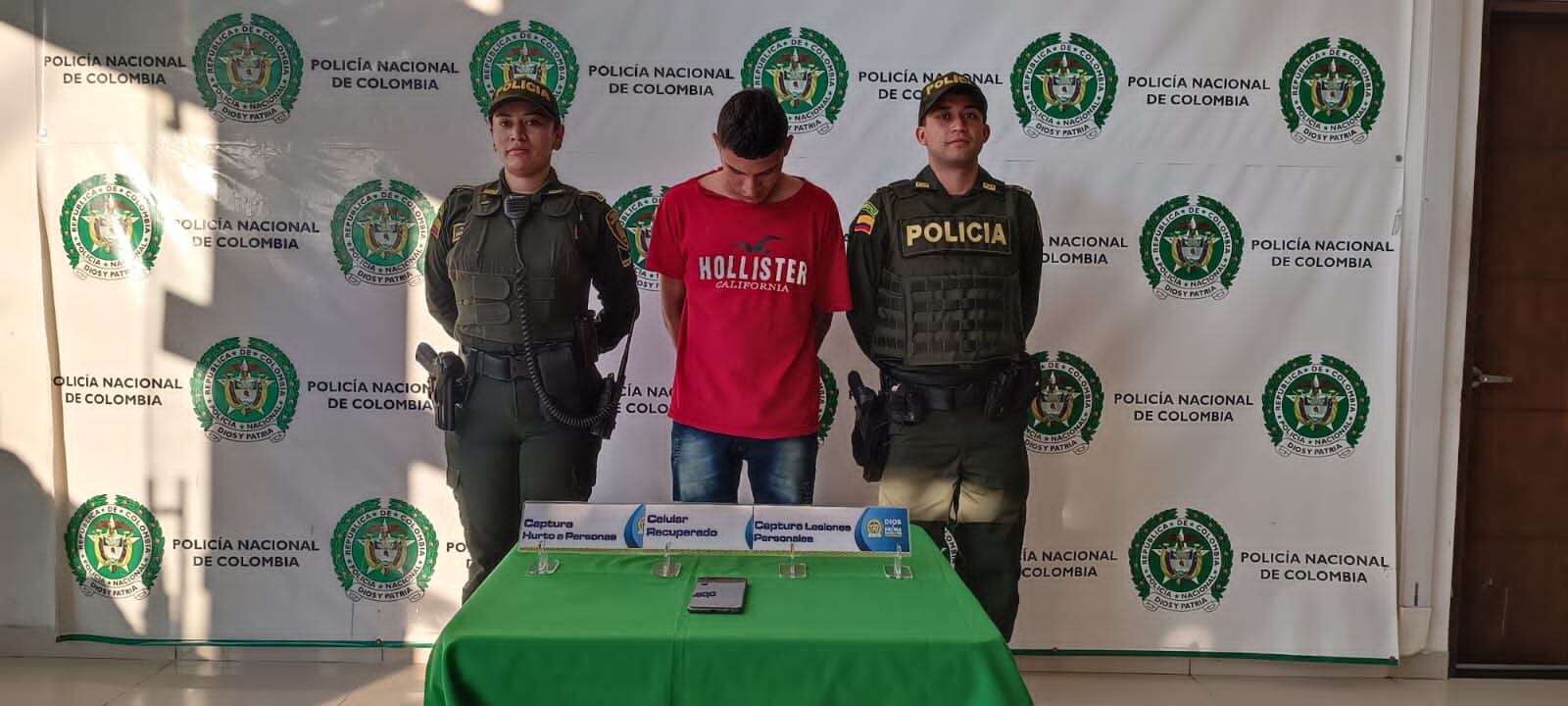 El capturado es un hombre de 22 años.