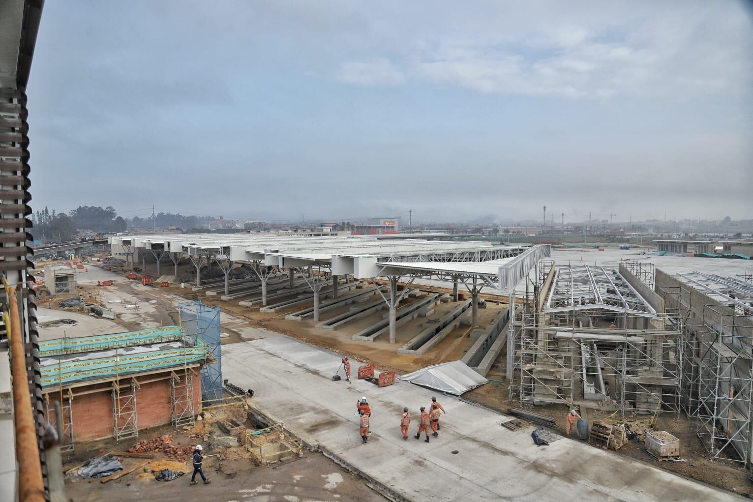 Patio Portal de TransMilenio en Soacha tiene un avance cercano al 70 %