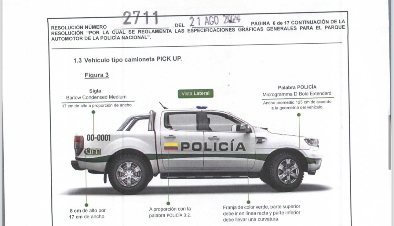 Policía Nacional carro