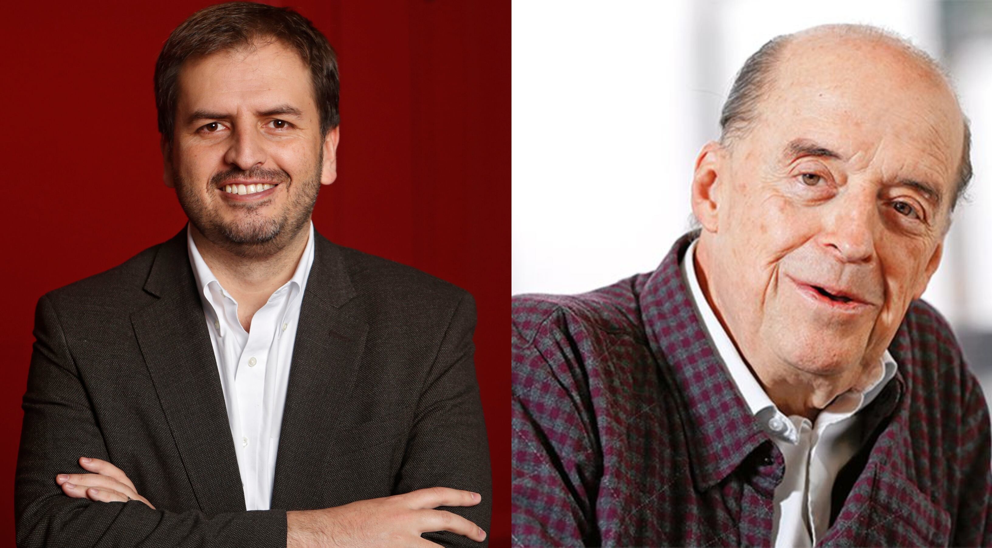 El representante Andrés Forero y el canciller Álvaro Leyva.