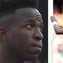 Vinicius Junior en lágrimas tras los insultos racistas en su contra.