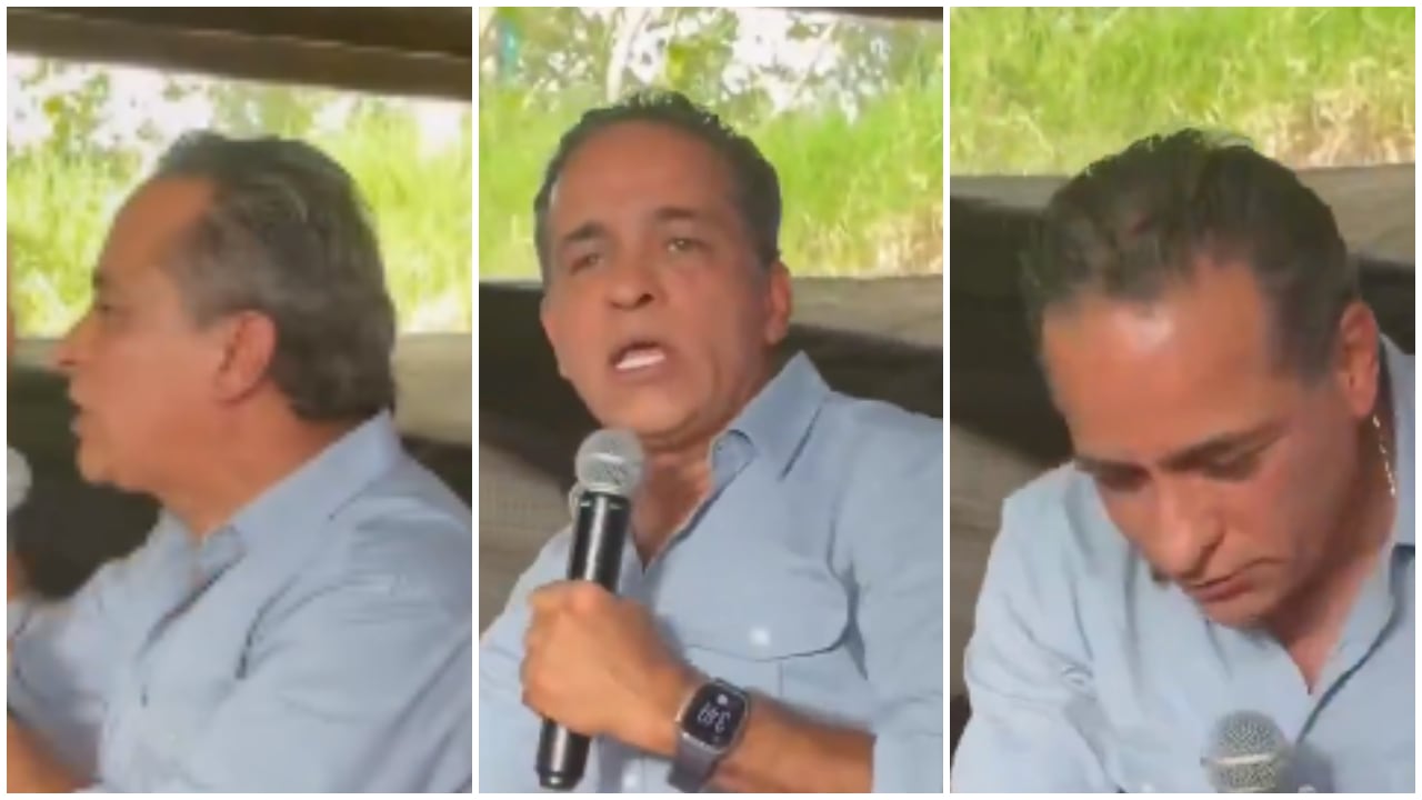 Alexander López, senador del Pacto Histórico, en el video con indígenas hablando de estar en "minga permanente"