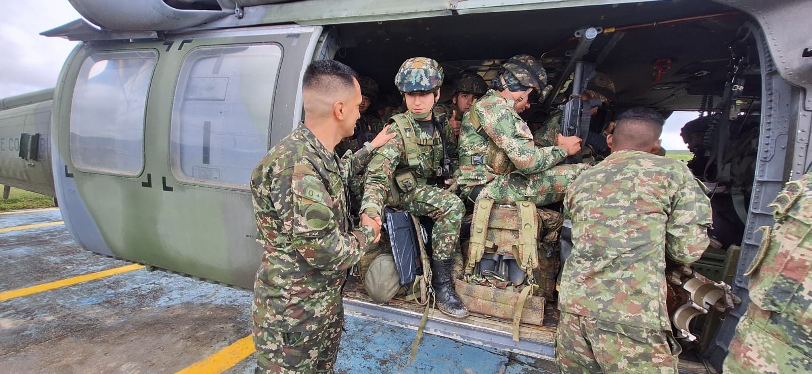 Militares llegaron a reforzar la seguridad en Antioquia.