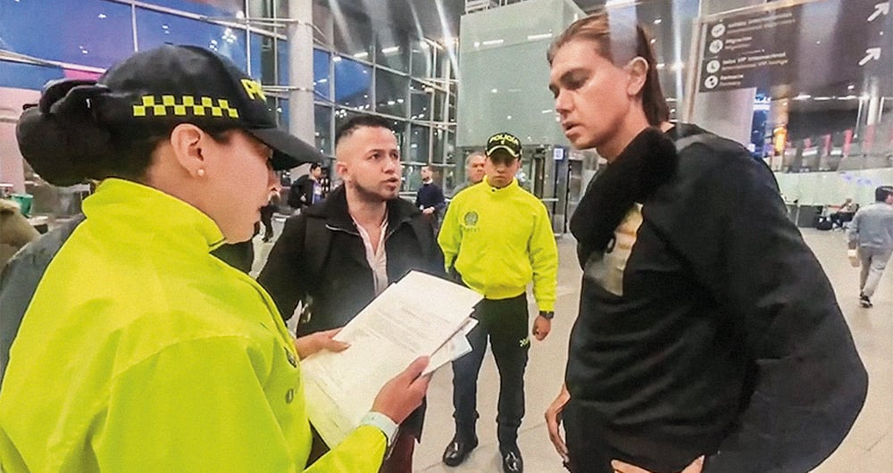 El gringo fue capturado en el aeropuerto El Dorado.