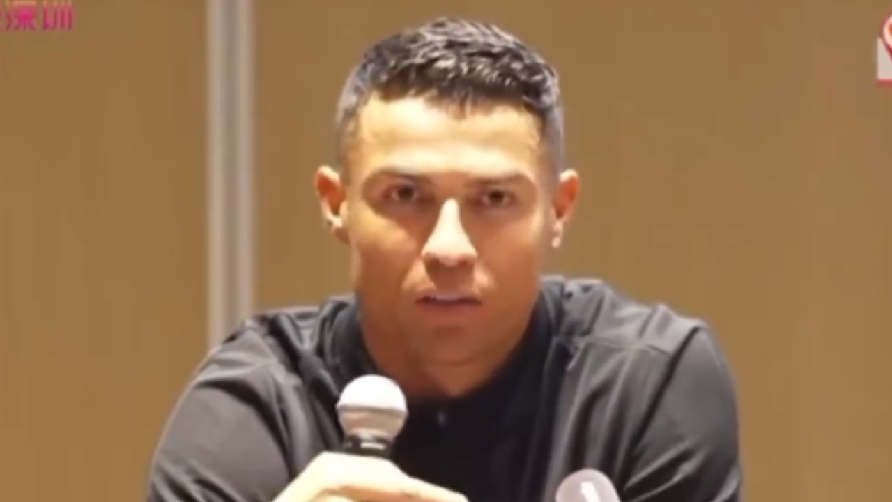 Cristiano concedió una rueda de prensa en territorio chino