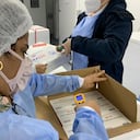 Una parte de las vacunas del laboratorio Sinovac que fueron recibidas en Barranquilla.