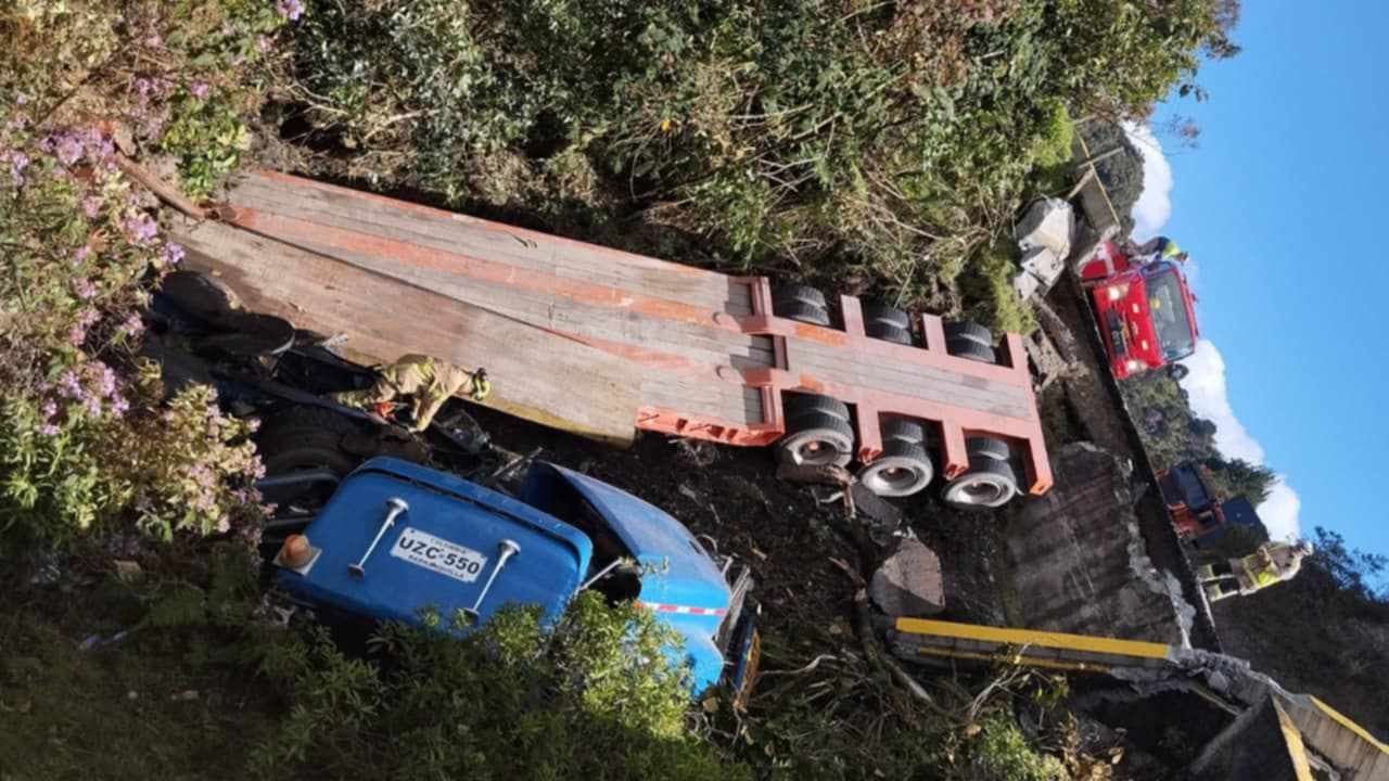 Accidente en La Línea, este lunes 14 de abril.