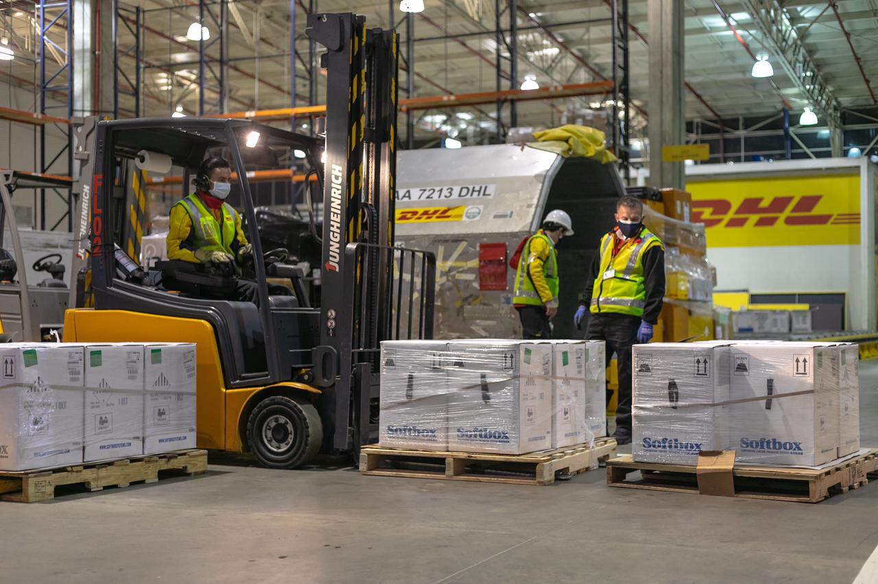 Colombia recibió este jueves un nuevo lote de 132.210 dosis de vacunas de Pfizer