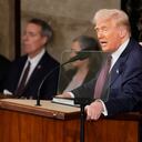 President Donald Trump addresses a joint session of Congress at the Capitol in Washington, Tuesday, March 4, 2025. (AP Photo/Ben Curtis)