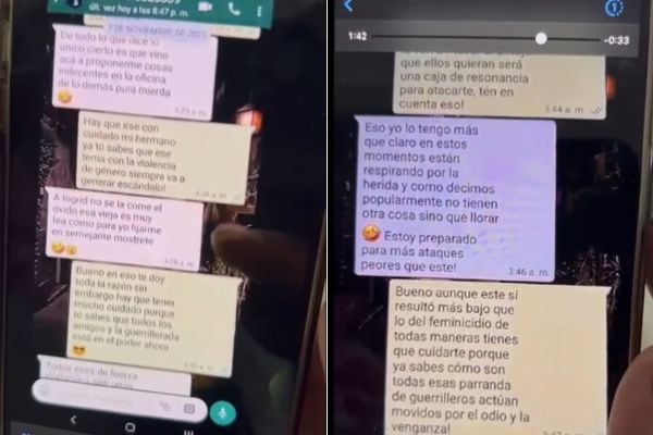 Estas fueron las conversaciones del magistrado César Lorduy con una persona no identificada que le ofrecieron a la representante Íngrid Aguirre. El caso fue denunciado ante el gaula de la Policía.
