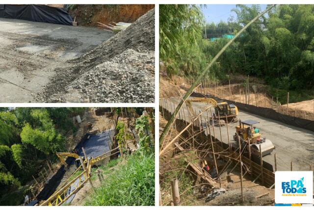 Obras viales en diferentes sectores de Armenia