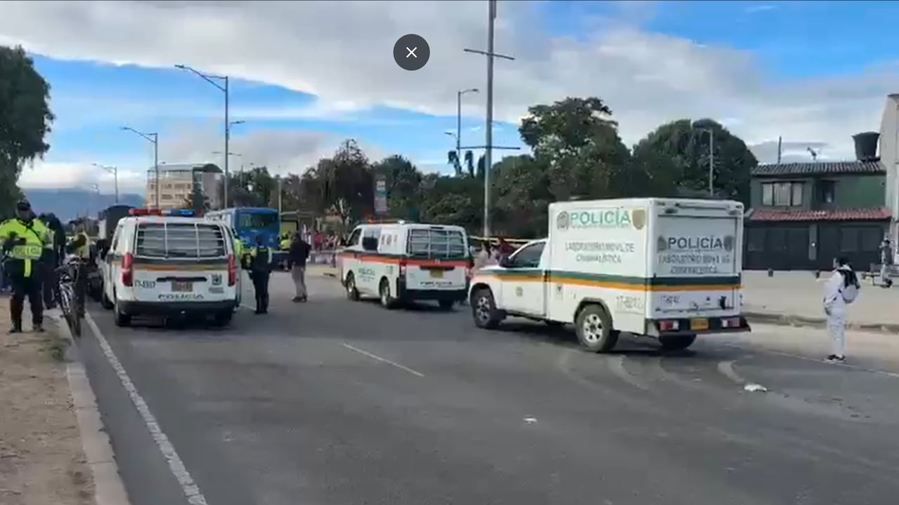 Accidente vial en Bogotá.