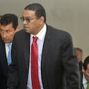 El fiscal de la Unidad de Vida, Antonio Luis González. Tras el el abogado de la familia Colmenares, Jaime Lombana.
