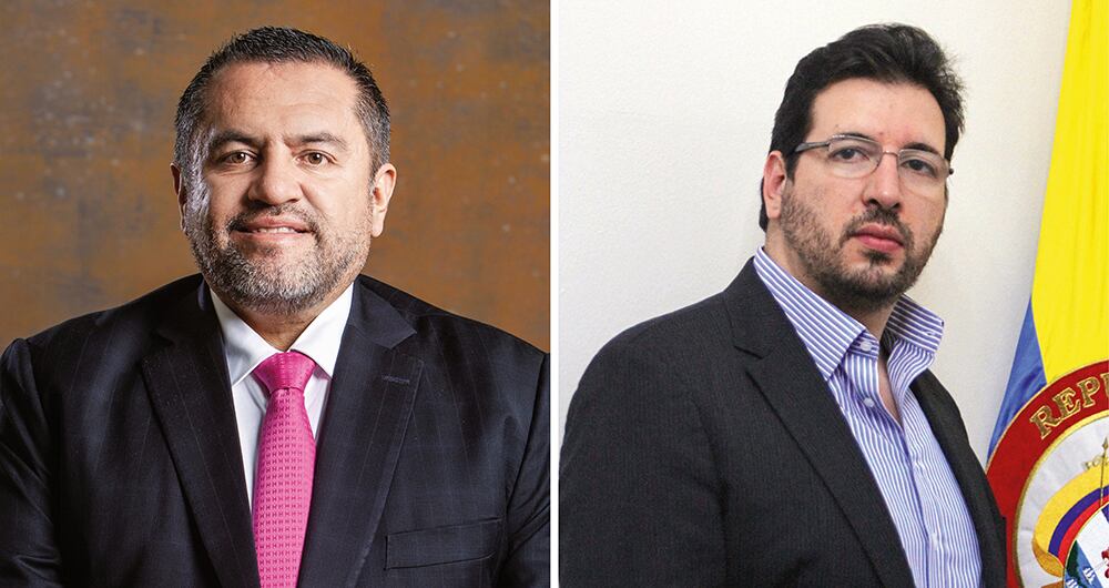     Este es un nuevo capítulo de la red de corrupción conocida como ‘las Marionetas’, que lideró el senador Mario Castaño (izq.), quien falleció en La Picota, y manejó por años la contratación en varios departamentos. A la derecha, el prófugo Pierre Eugenio García Jacquier.