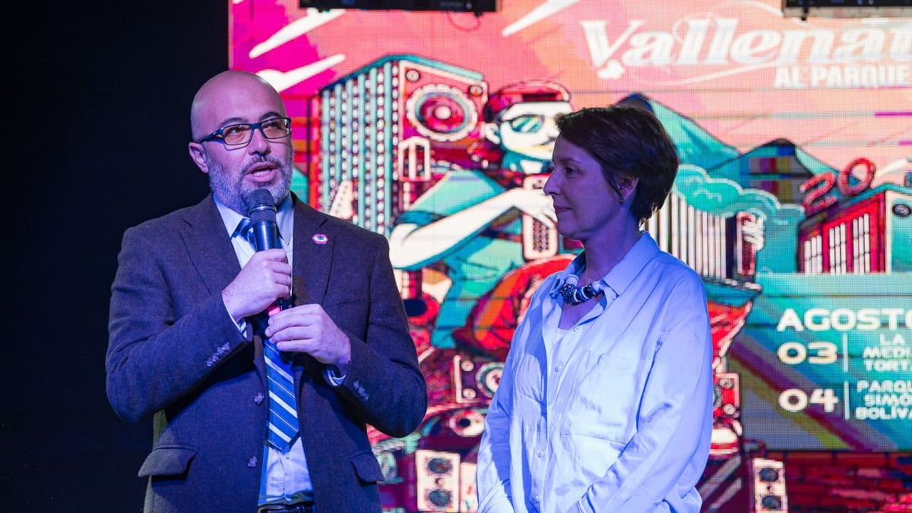 Secretario de Cultura, Santiago Trujillo, y la directora de Idartes, María Claudia Parias