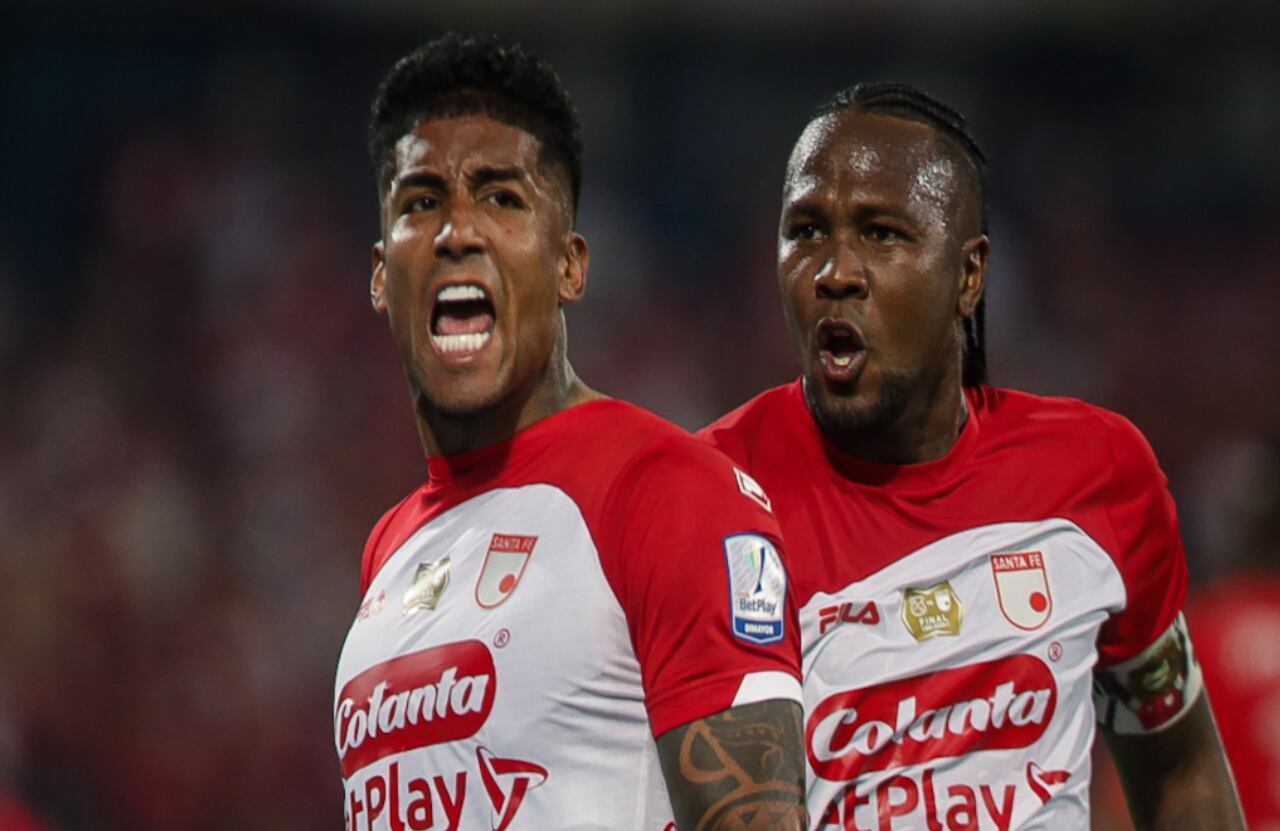 Harold Santiago Mosquera marcó el primer gol de Santa Fe en la final contra Medellín