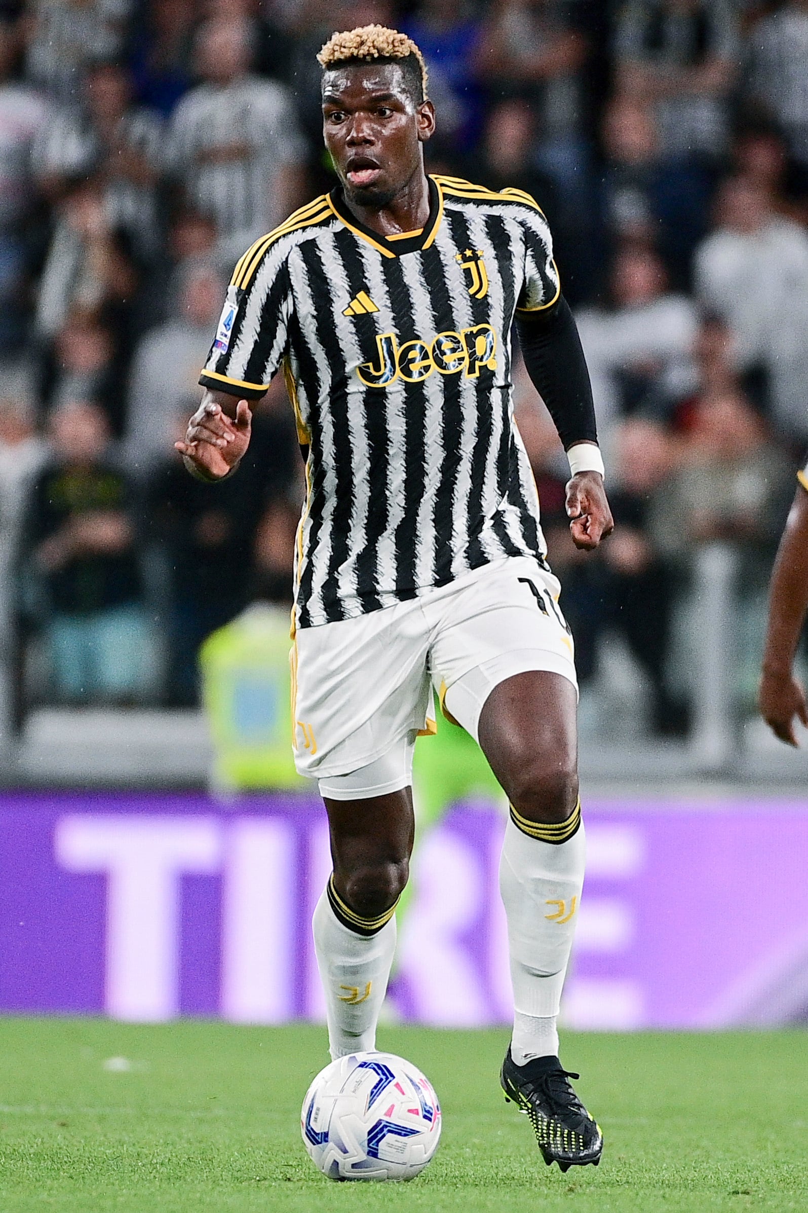 FILE - Juventus' Paul Pogba is photographed, during an Italian Serie A soccer match between Juventus and Bologna FC at Allianz Stadium, in Turin, Italy, Aug. 27, 2023. Juventus midfielder Paul Pogba has tested positive for testosterone it was reported on Monday, Sept. 11, 2023. Italy’s anti-doping agency announced the positive test. The test was carried out after Juventus’ game at Udinese on Aug. 20. Pogba did not play in the Serie A match but was on Juve’s bench. Nado Italia says Pogba was suspended provisionally with immediate effect.  (Marco Alpozzi/LaPresse via AP, File)