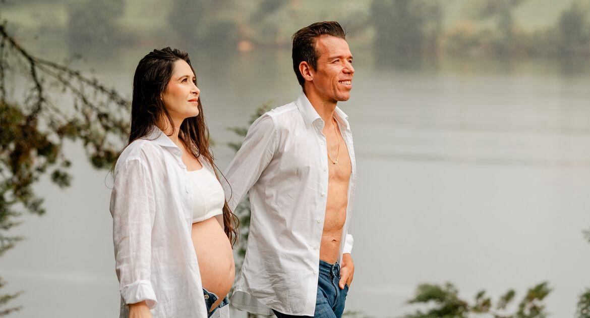 Rigoberto Urán y su esposa embarazada Michelle Durango
