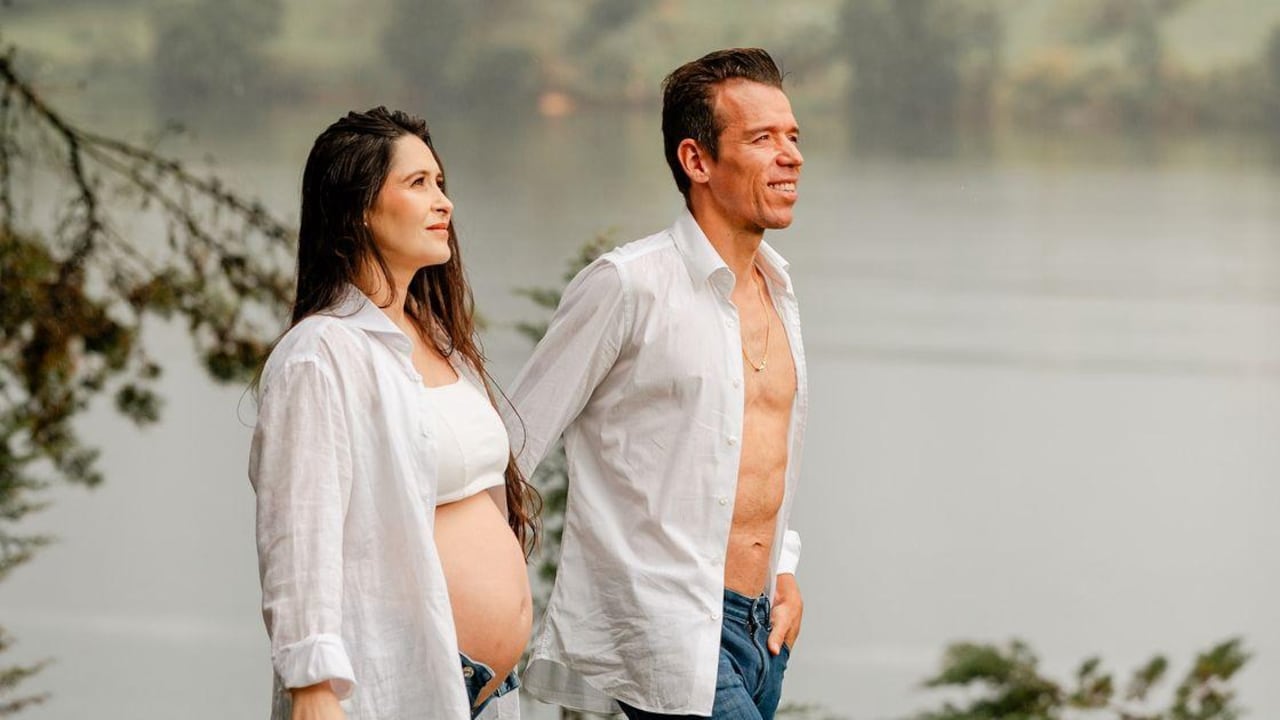 Rigoberto Urán y su esposa embarazada Michelle Durango