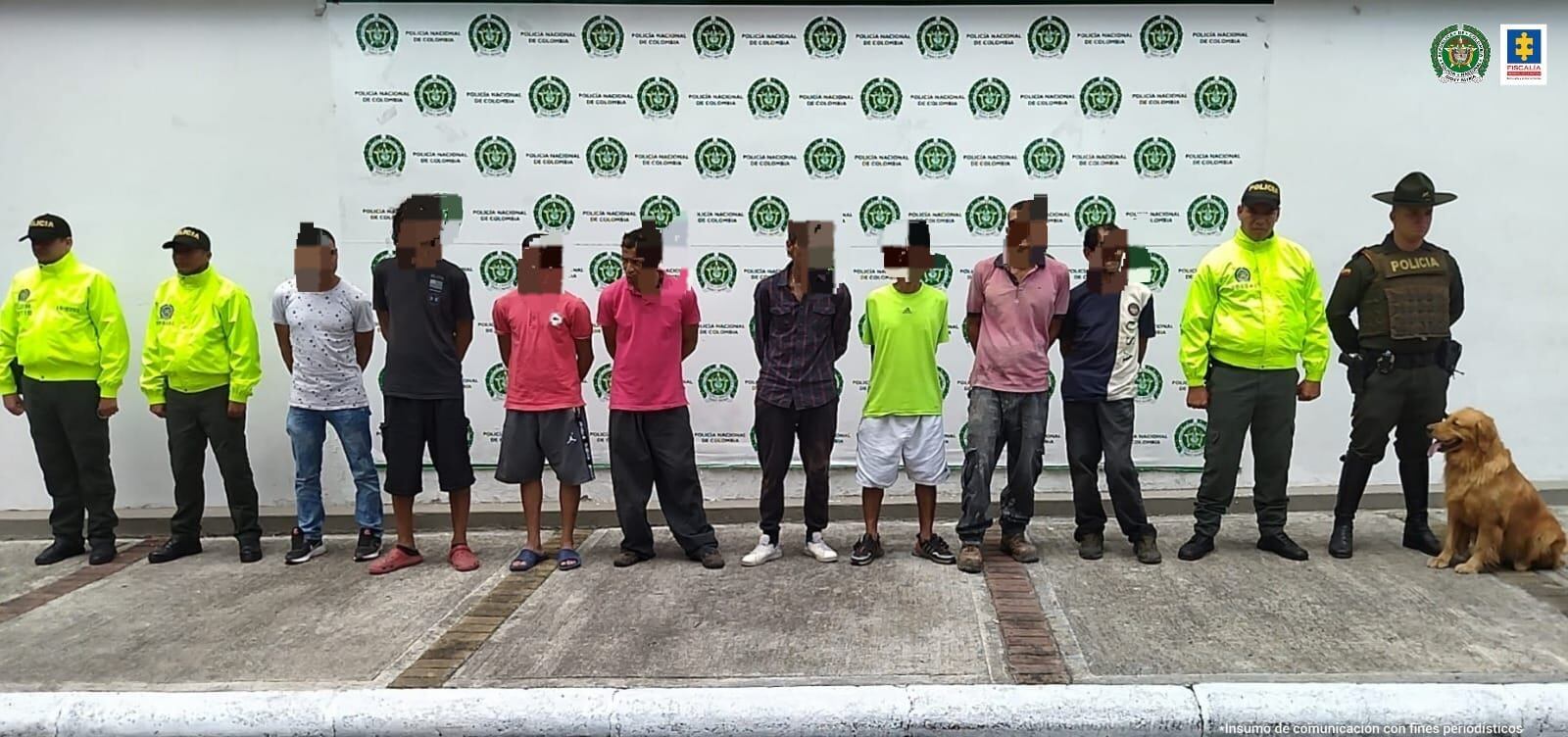 Actualmente los 10 integrantes de la banda afrontan cargos por los delitos de concierto para delinquir y tráfico, fabricación o porte de estupefacientes