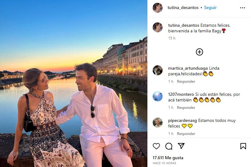 La madre de Esteban los felicitó por su compromiso