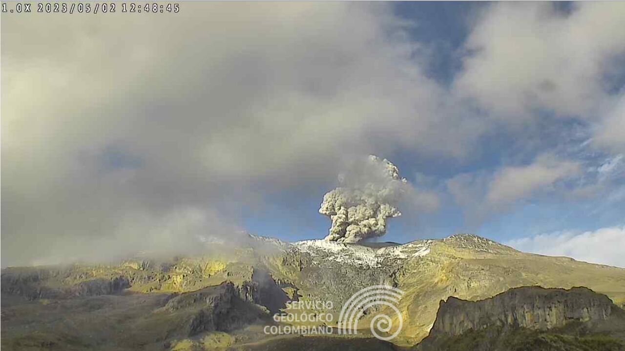 Volcán Nevado del Ruiz este 2 de mayo.