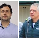 El gobernador de Antioquia (der.), Andrés Julián Rendón, acusó al gerente del hospital del municipio de Caldas, Juan Carlos Sánchez Fernández, de hechos de presunta corrupción. Este anunció que denunciará al mandatario en Fiscalía por calumnia e injuria.