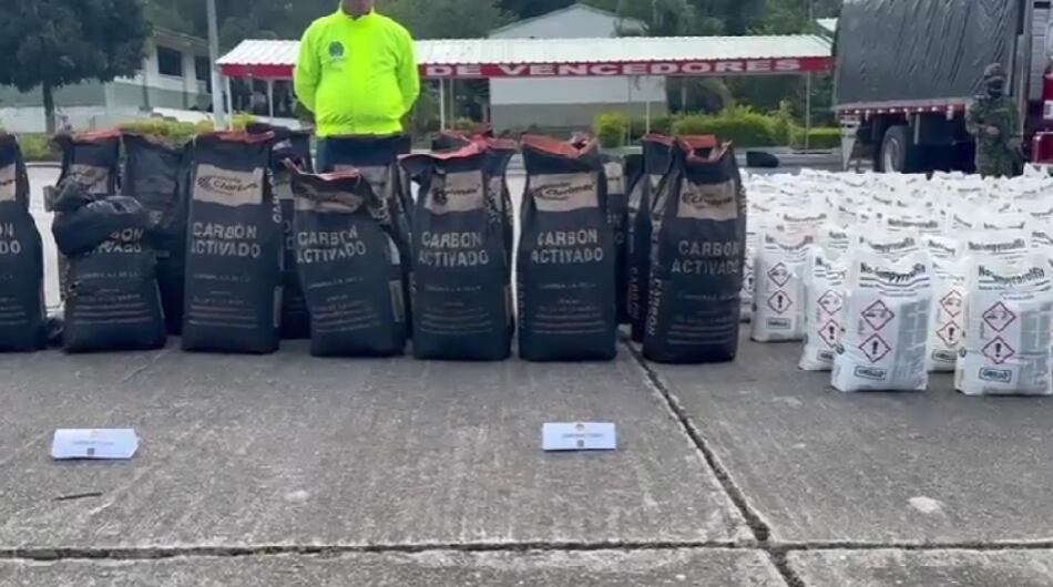 Los insumos para el narcotráfico pertenecen a un grupo armado que delinque en la zona.