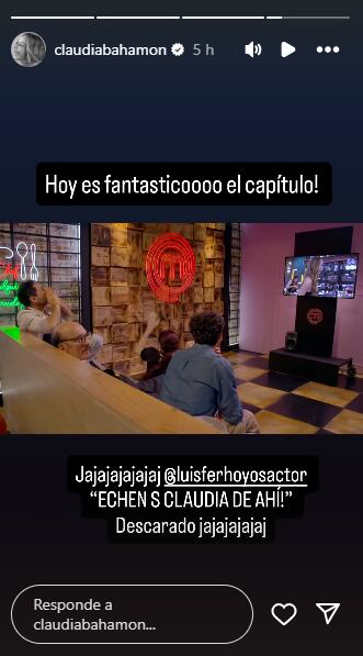 Claudia Bahamón mostró un adelanto del capítulo de esta noche.