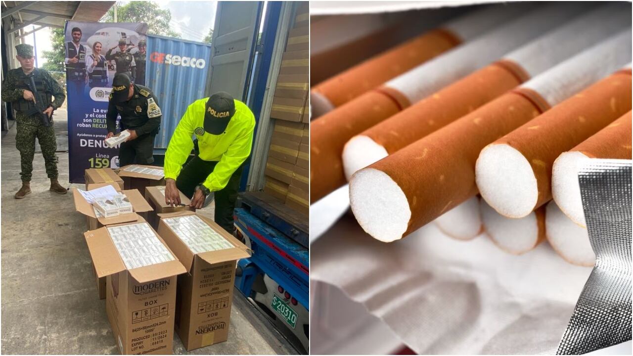 Armada incautó más de 450.000 cajetillas de cigarrillos de contrabando.
