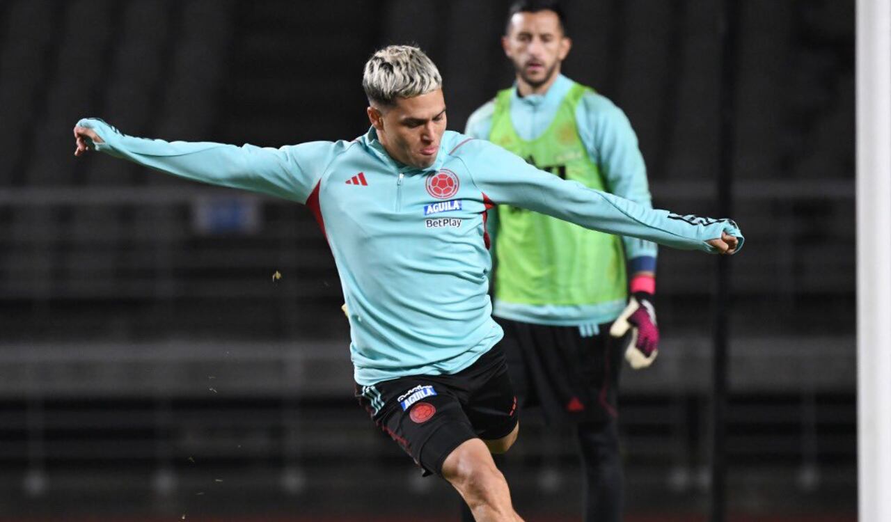Juan Fernando Quintero en los entrenamientos de la Selección Colombia.