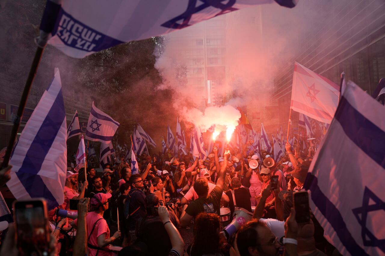 Las manifestaciones no paran en Israel contra la reforma de Netanyahu a la Justicia.,