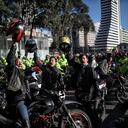 Manifestación de motociclistas en contra de la prohibición del parrillero en moto en Bogotá