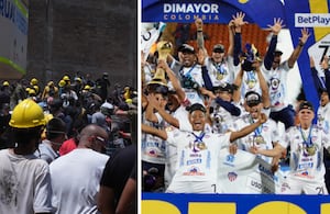 Walmer Pacheco, campeón de la Liga BetPlay, se puso los guantes y empezó a ayudar en Pereira tras el terremoto.