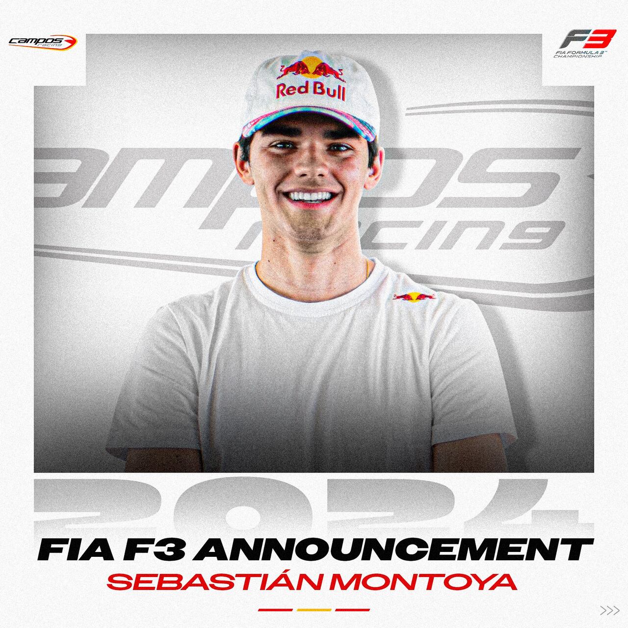 Sebastián Montoya continuará en la F3, pero defendiendo los colores de Campos Racing.