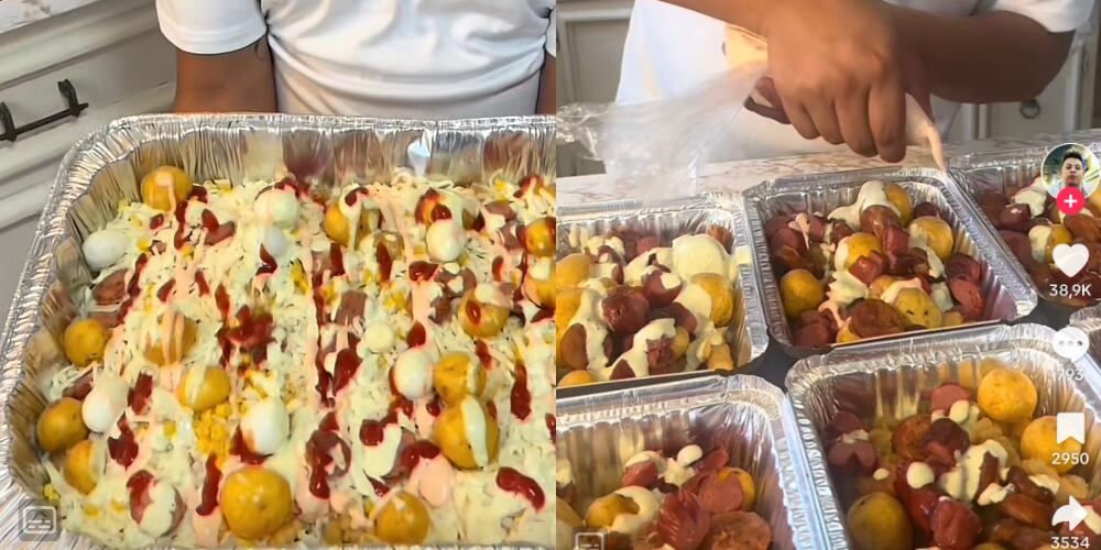 Salchipapas en Estados Unidos.