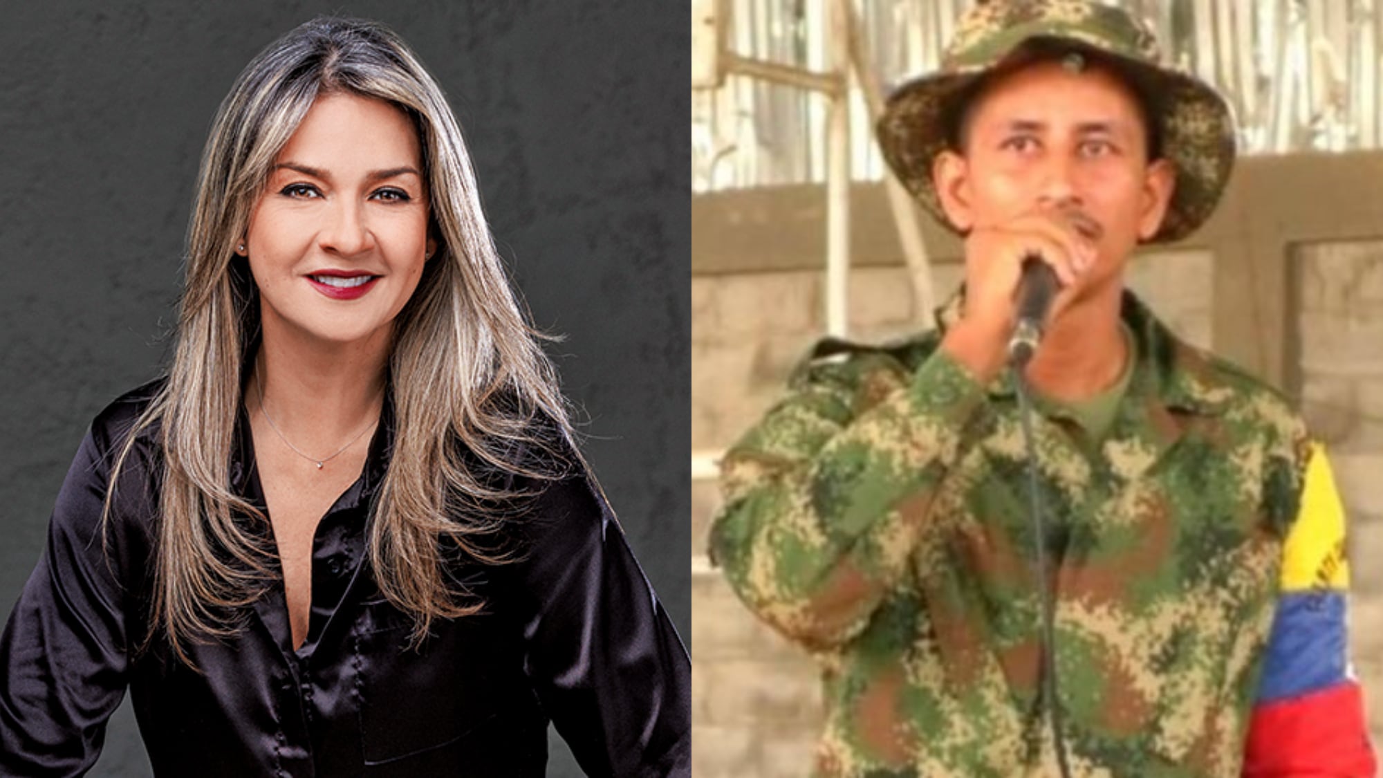 Vicky Dávila, precandidata presidencial, le habla a la estructura Carlos Patiño de las disidencias de las Farc.