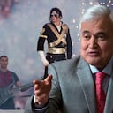 Michael Jackson y el presentador Jorge Barón
