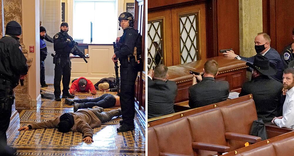 Durante el asalto los legisladores tuvieron que atrincherarse y usar máscaras antigás. Una mujer no identificada fue herida durante la invasión. Horas después se confirmó su muerte.