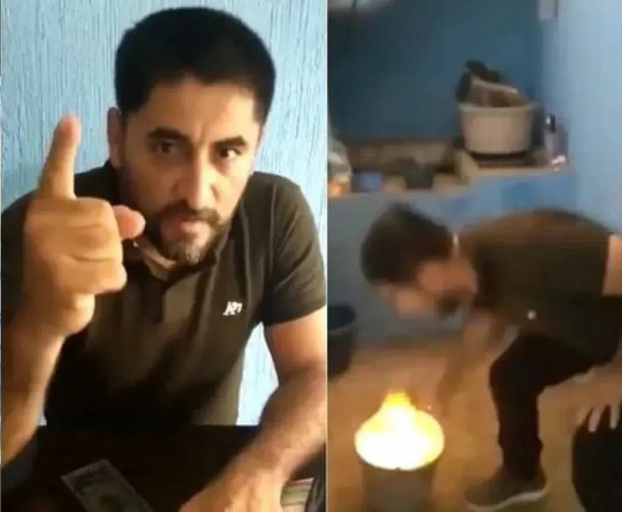 Polémica por video en el que profesor quema una gran suma de dinero