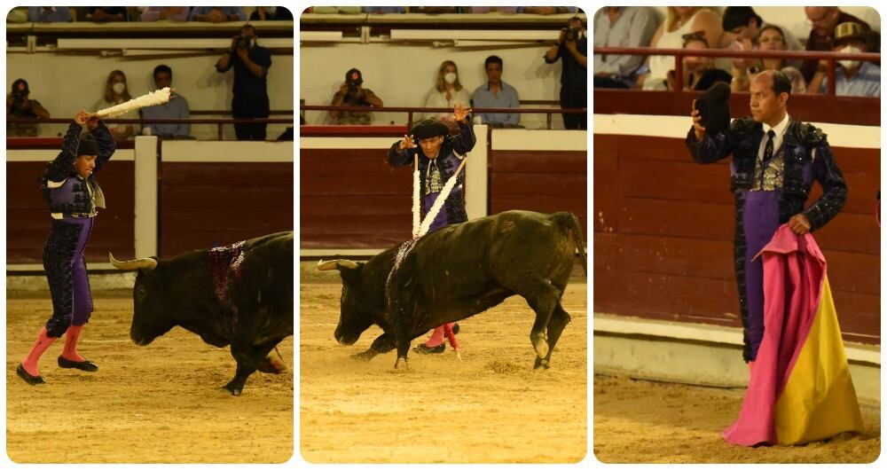 Marcos Prieto, banderillero bogotano, uno de los que se desmonteró ante un toro de Victorino Martín en Cali. 30 de diciembre de 2021.